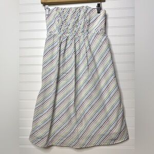 Lilly Pulitzer Colorful Polka Dot Strapless Dress Size 2